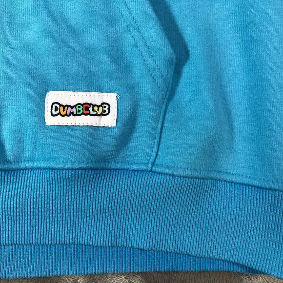 DumbClub Quack Deluxe Hoodie Blue Mens LG Pullover Oversize Super Soft Excellent - Picture 2 of 9
